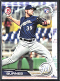 Corbin Burnes 2019 Bowman RC #65 Milwaukee Brewers