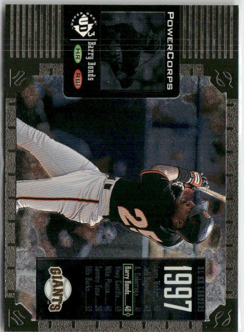 Barry Bonds 1998 UD3 Power Corps #55 San Francisco Giants