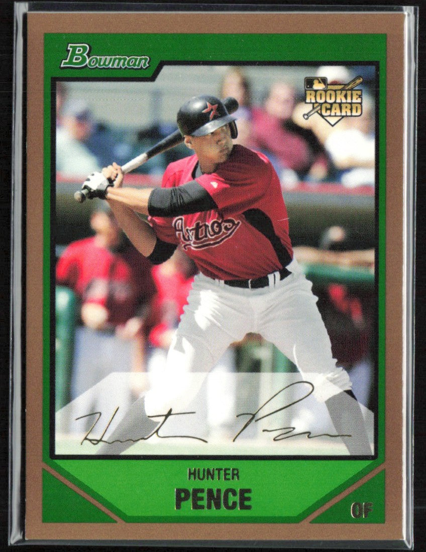 Hunter Pence 2007 Bowman Draft Gold RC #BDP25 Houston Astros
