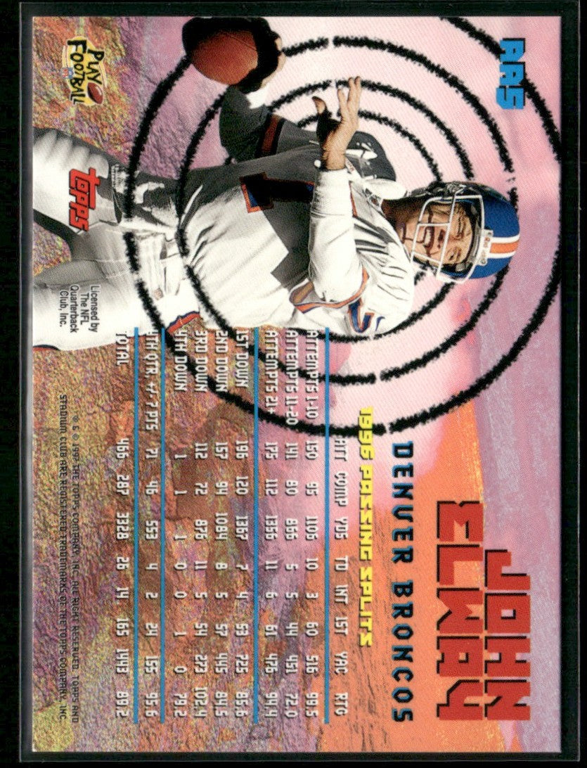 John Elway 1997 Topps Stadium Club Aerial Assault #AA5 Denver Broncos