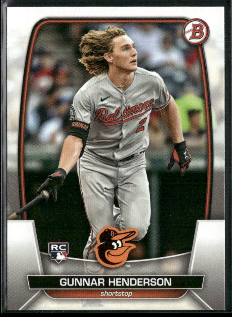 Gunnar Henderson 2023 Bowman RC #65 Baltimore Orioles