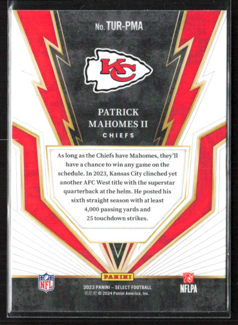 Patrick Mahomes II 2023 Panini Select Turbocharged #TUR-PMA Kansas City Chiefs