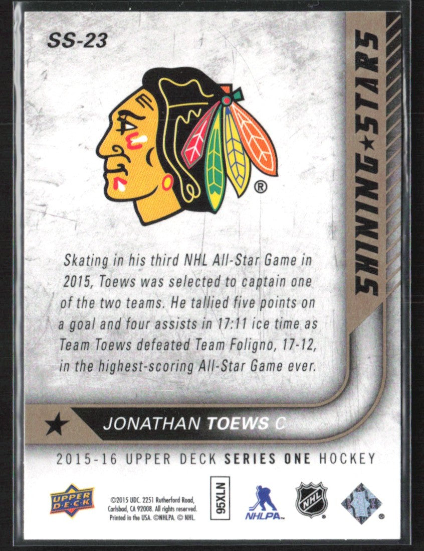Jonathan Toews 2015 Upper Deck Shining Stars Royal Blue #SS-23