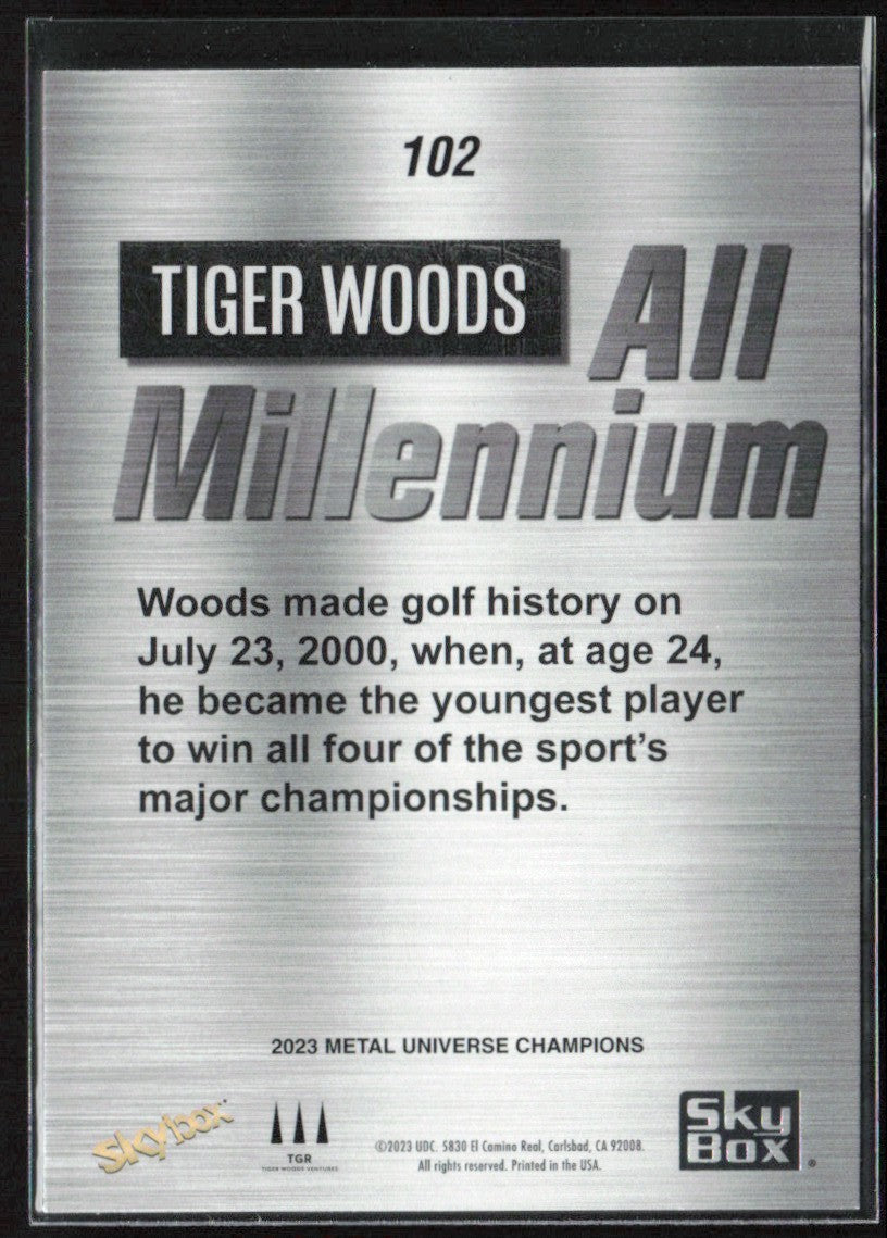 Tiger Woods 2023 Metal Universe Champions All MIllenium #102