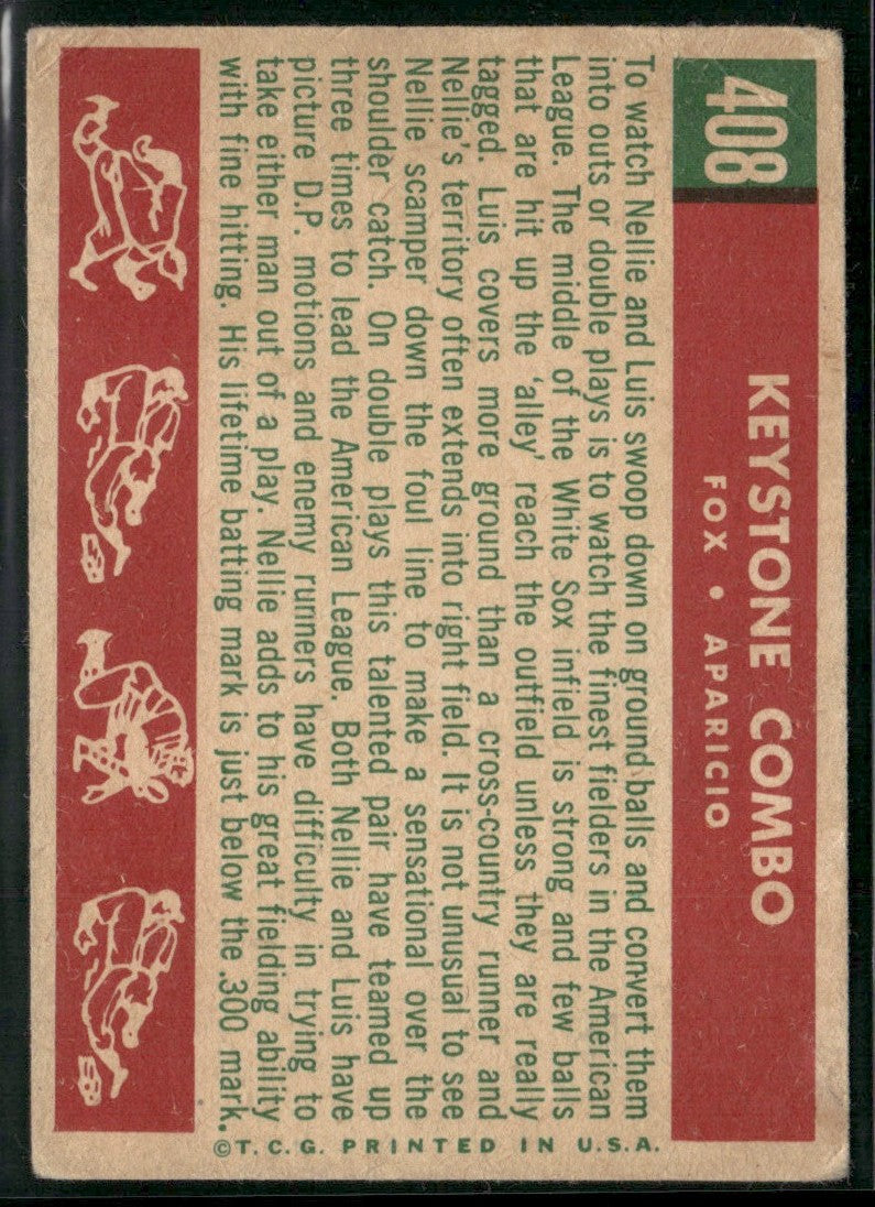Keystone Combo (Fox/Aparicio) 1959 Topps #408 Chicago White Sox