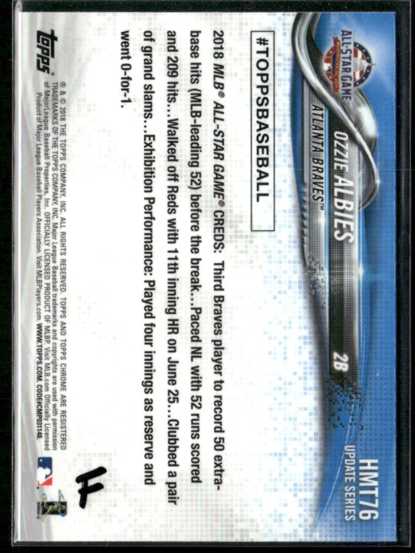 Ozzie Albies 2018 Topps Chrome Update RC #HMT76 Atlanta Braves