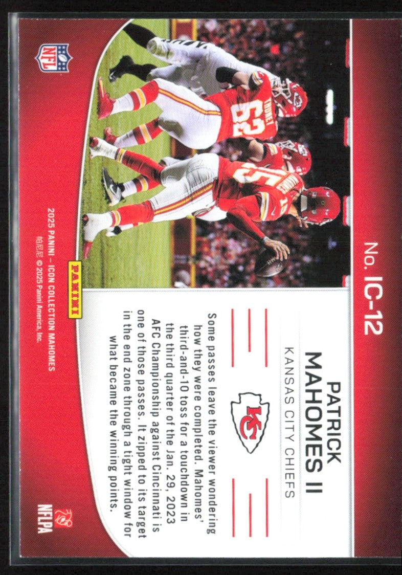 Patrick Mahomes II 2025 Panini Icon Collection Highlights #IC-12