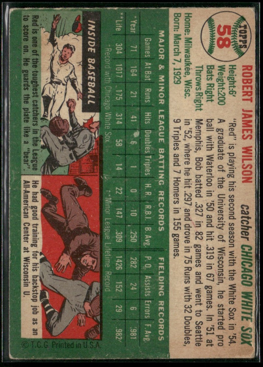 Bob Wilson 1954 Topps #58 Chicago White Sox