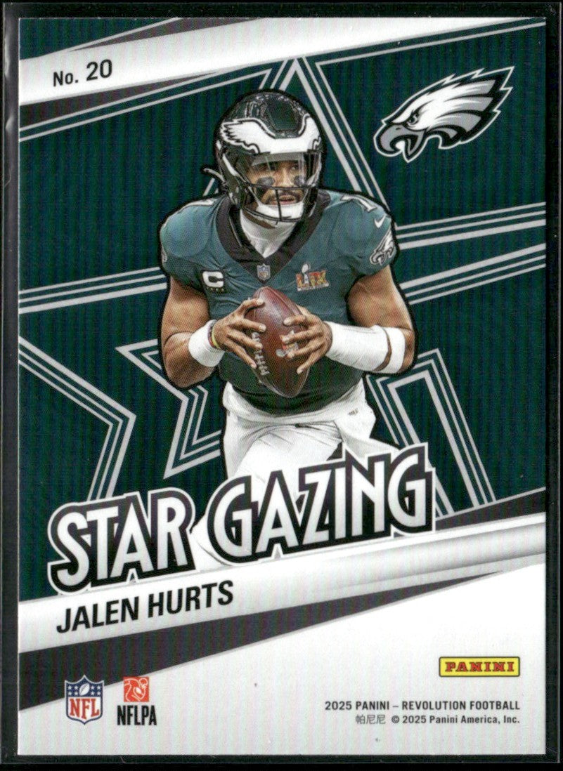 Jalen Hurts 2025 Panini Revolution Star Gazing #20 Philadelphia Eagles