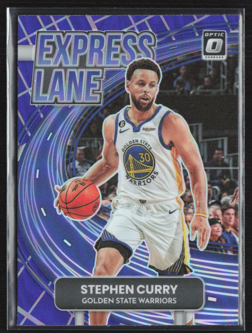 Stephen Curry 2022 Donruss Optic Express Lane Purple #2 Golden State Warriors