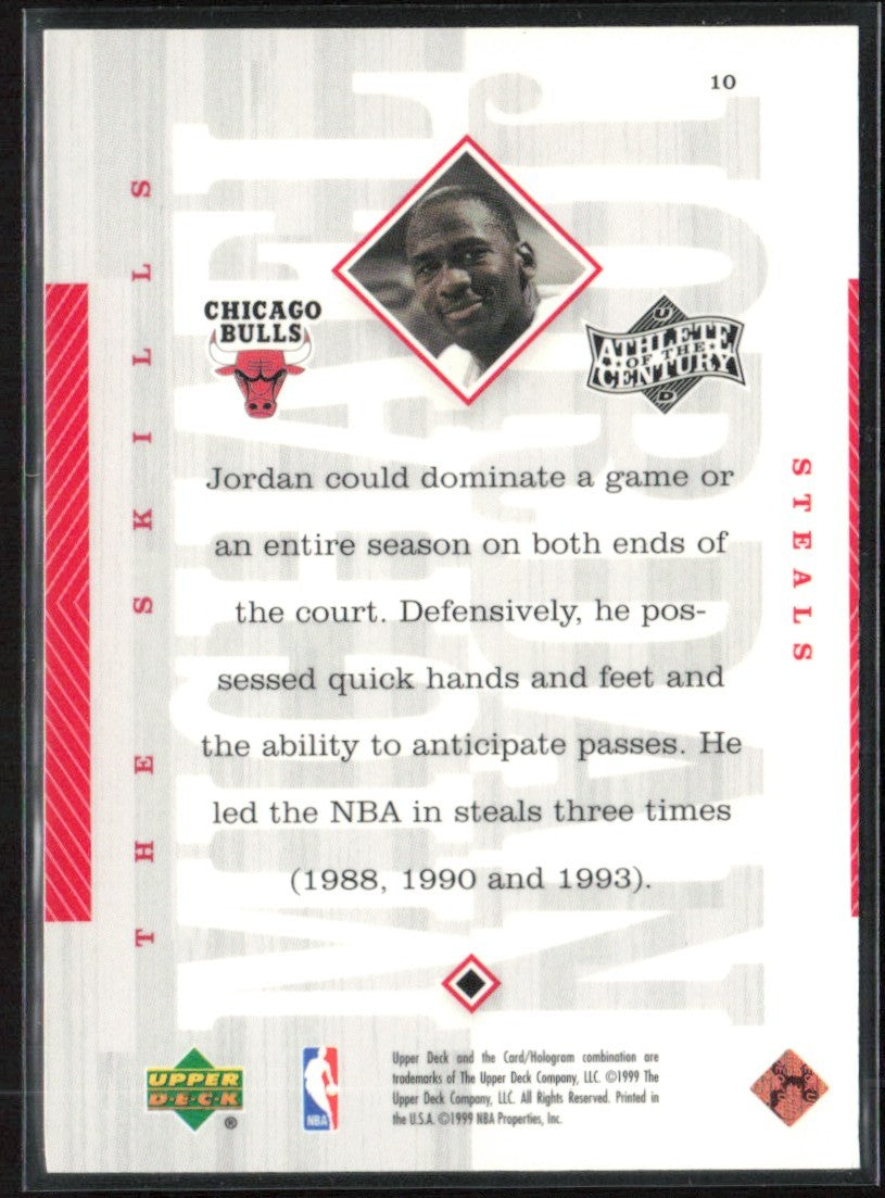 Michael Jordan 1999 Upper Deck Athlete of the Century #10 Chicago Bulls