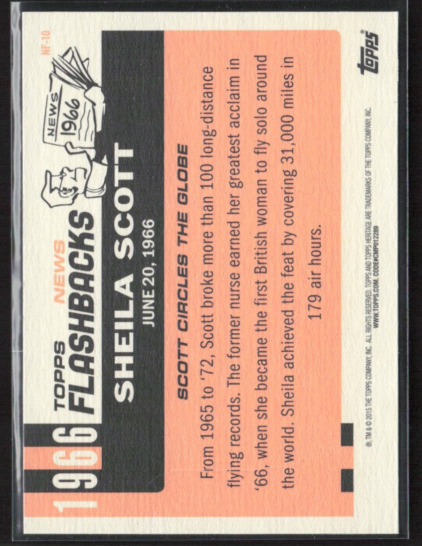Sheila Scott 2015 Topps Heritage News Flashback #NF-10