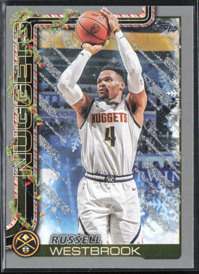Russell Westbrook 2025 Topps Holiday Silver Glitter #H81 Denver Nuggets