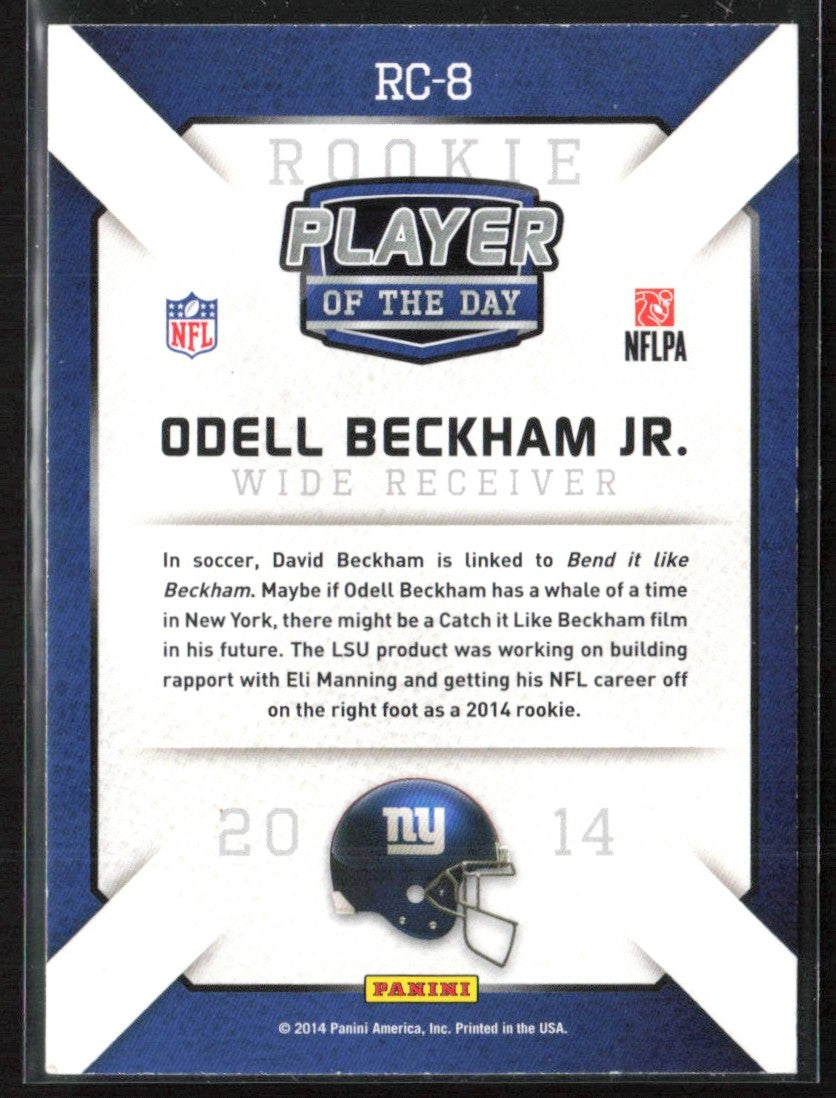 Odell Beckham Jr. 2014 Panini Player of the Day RC #RC-8 New York Giants
