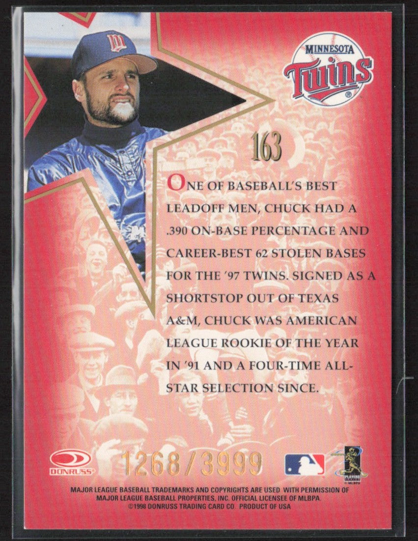 Chuck Knoblauch 1998 Leaf Fractal Foundation /3999 #163 Minnesota Twins