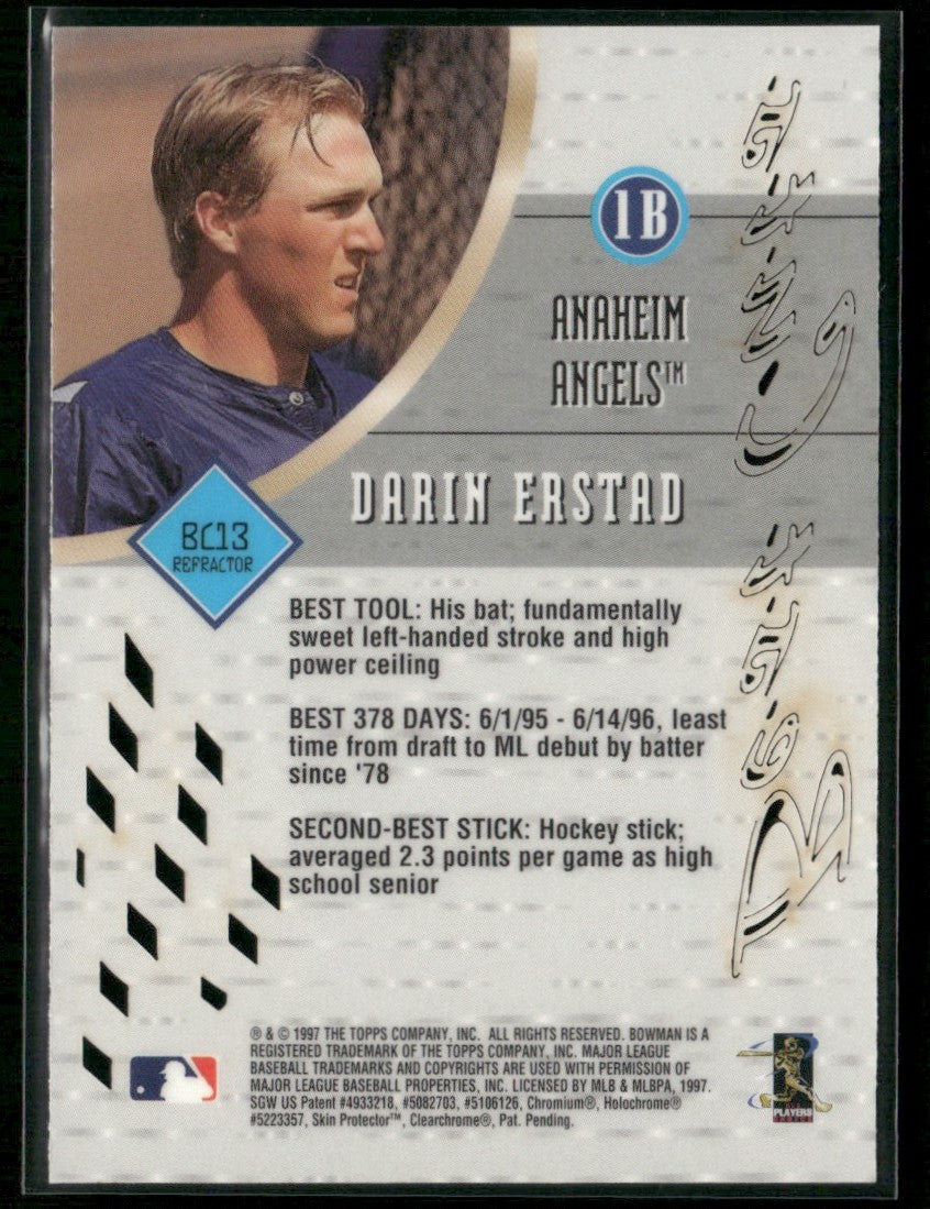 Darin Erstad 1997 Bowman's Best Cuts Refractor #BC13 Anaheim Angels
