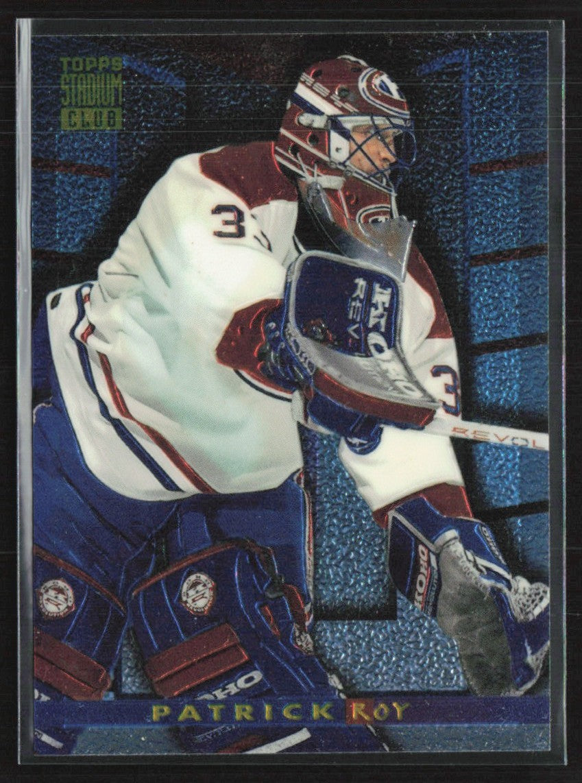 Patrick Roy 1994 Topps Stadium Club Finest #9 Montreal Canadiens