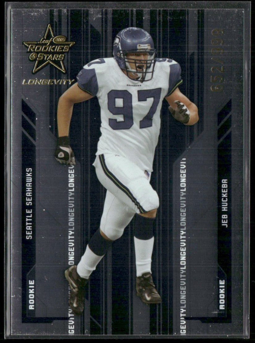 Jeb Huckeba 2005 Leaf Rookies & Stars Longevity /999 #167 Seattle Seahawks