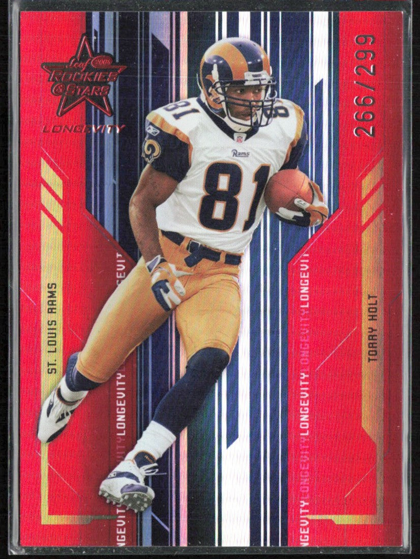 Torry Holt 2005 Leaf Rookies & Stars Longevity Ruby /299 #88 St. Louis Rams