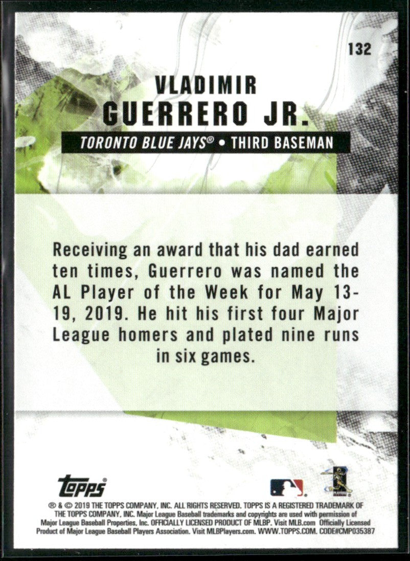 Vladimir Guerrero Jr. 2019 Topps Fire #132 Toronto Blue Jays