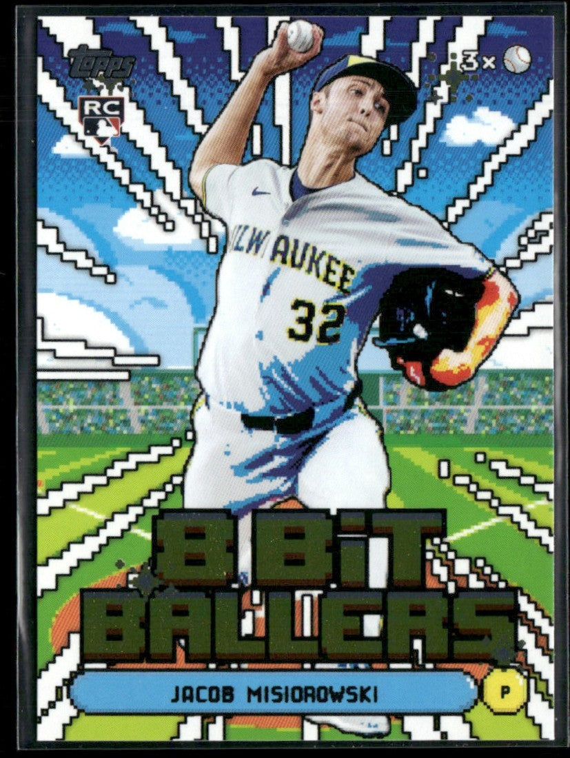 Jacob Misiorowski 2026 Topps 8 Bit Ballers RC #8B-5 Milwaukee Brewers