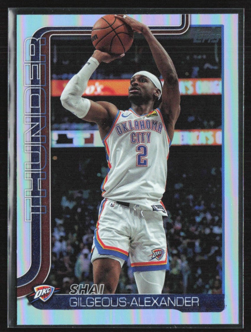 Shai Gilgeous-Alexander 2025 Topps Rainbow Foil #115 Oklahoma City Thunder