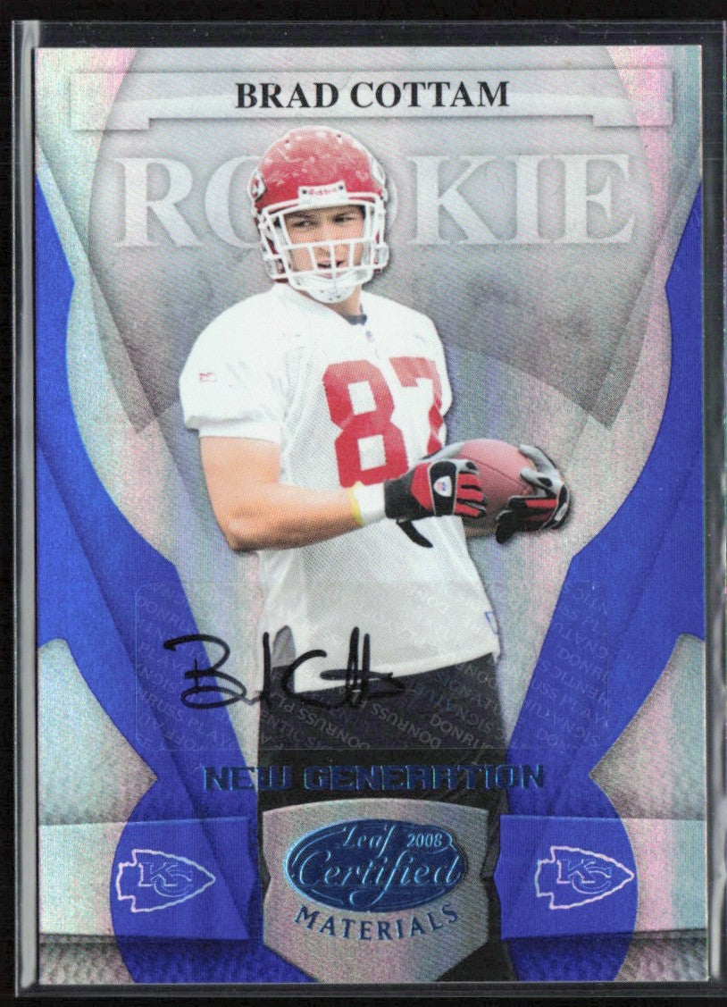 Brad Cottam 2008 Leaf Certified Materials New Generation Mirror Blue RC AUTO