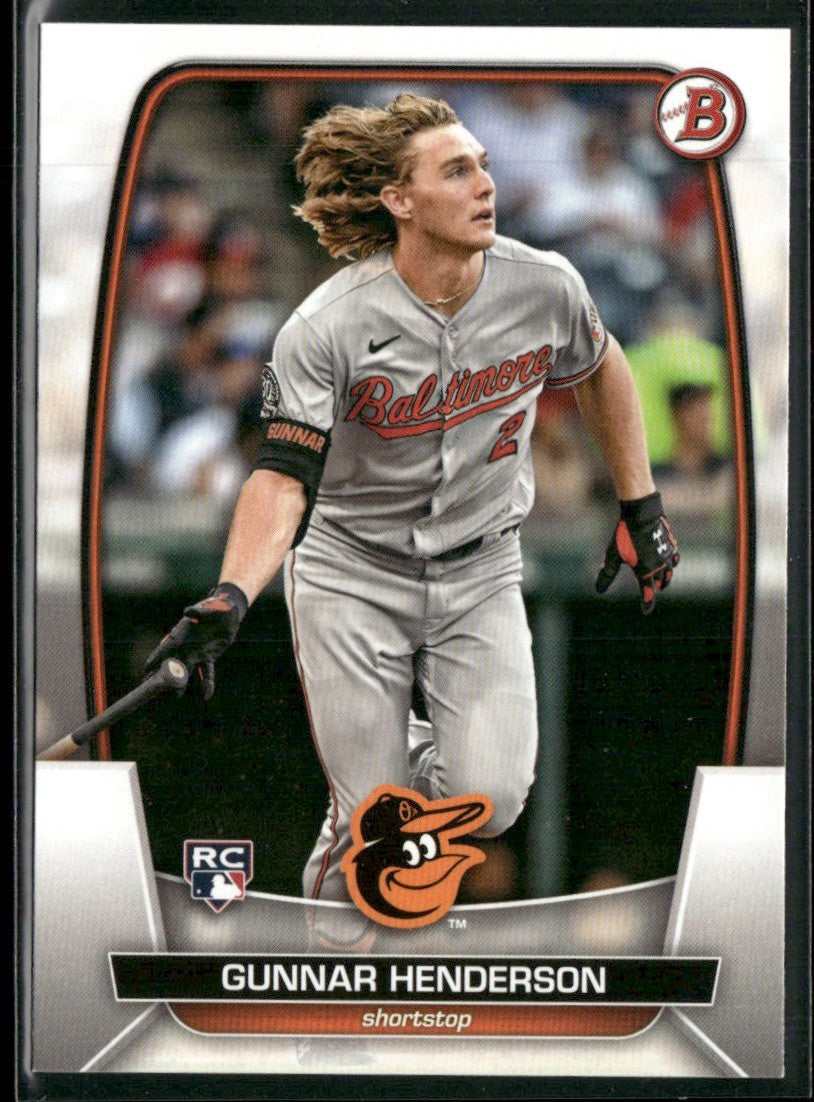 Gunnar Henderson 2023 Bowman RC #65 Baltimore Orioles