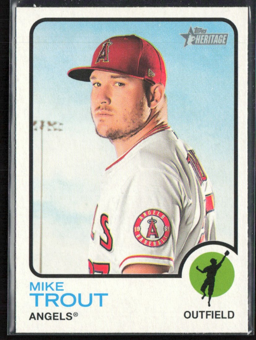 Mike Trout 2022 Topps Heritage #100 Los Angeles Angels