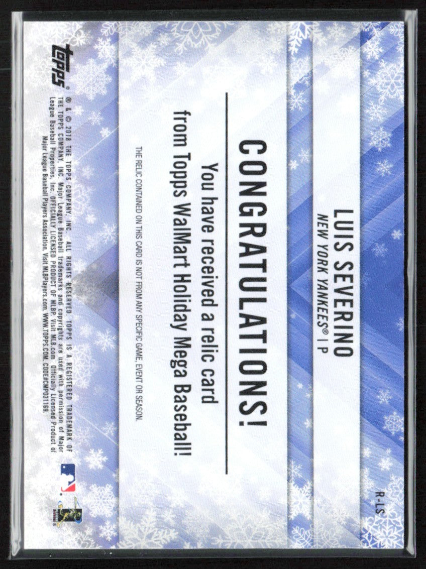 Luis Severino 2018 Topps Holiday Relics Jersey #R-LS New York Yankees