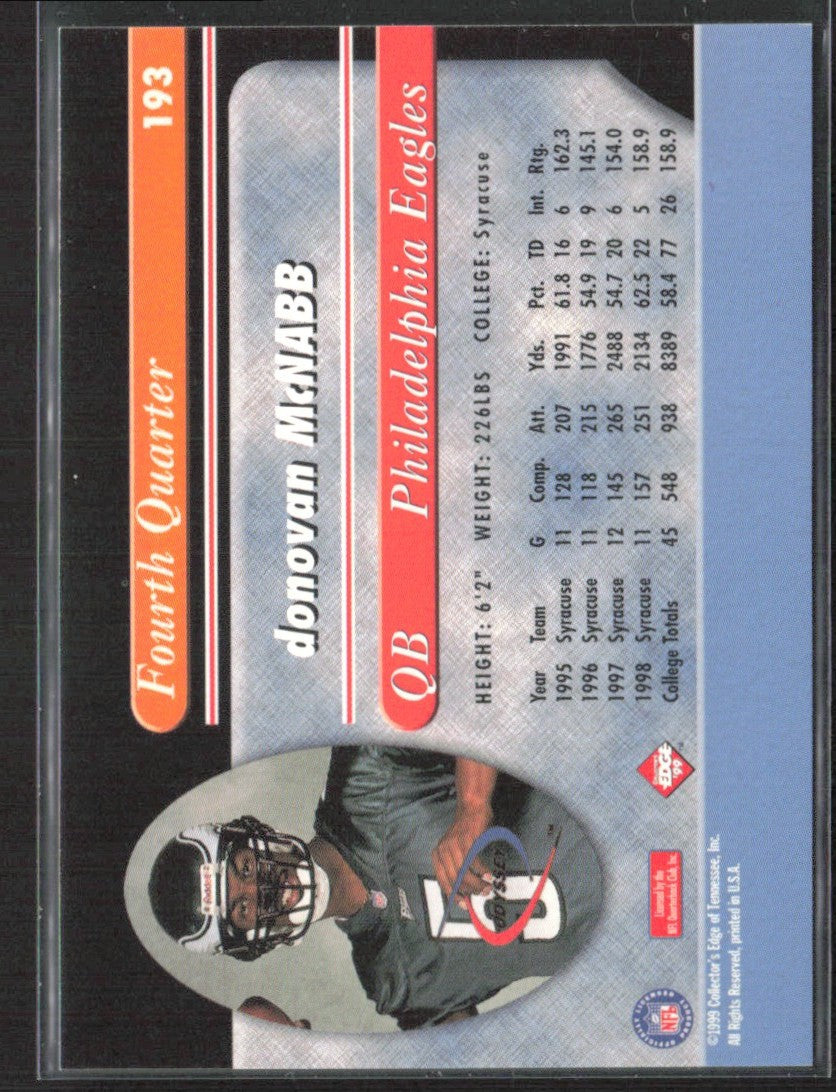 Donovan McNabb 1999 Collector's Edge Millennium Collection #193