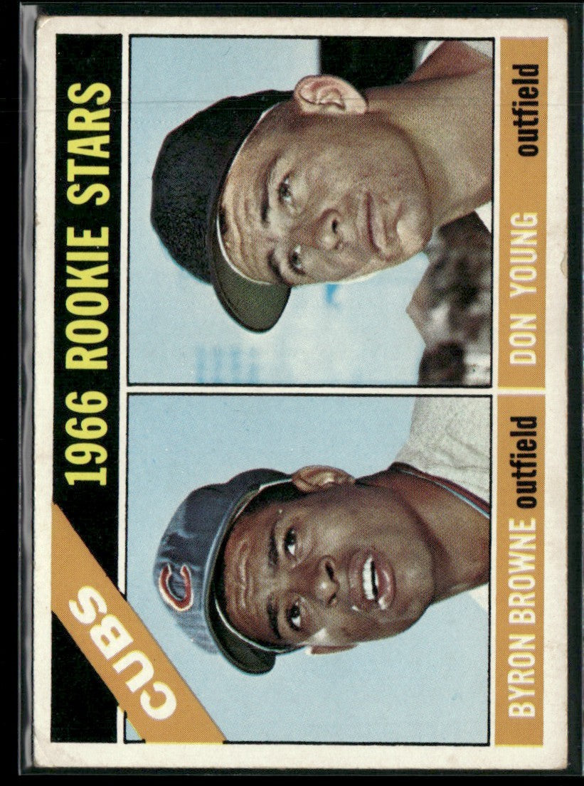 Byron Browne/Don Young 1966 Topps Cubs Rookies RC #139 Chicago Cubs