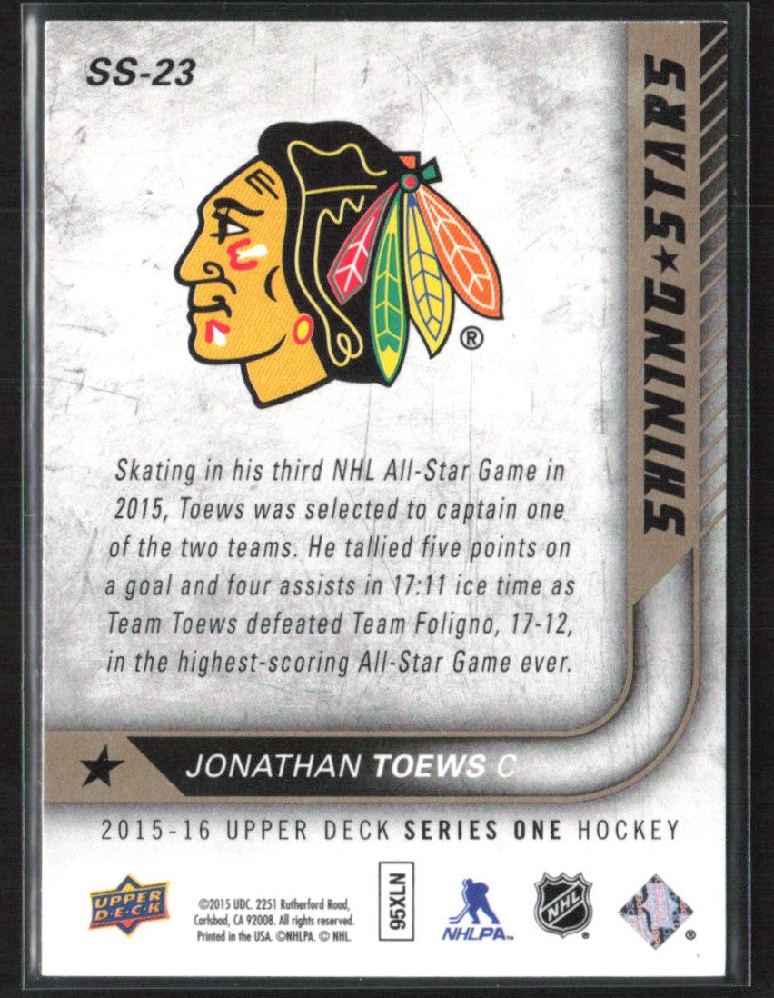 Jonathan Toews 2015 Upper Deck Shining Stars Royal Blue #SS-23