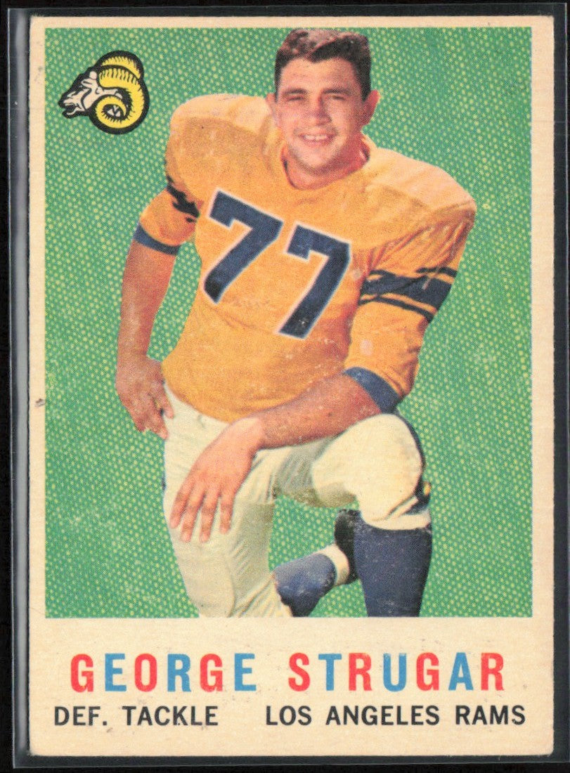 George Strugar 1959 Topps RC #121 Los Angeles Rams