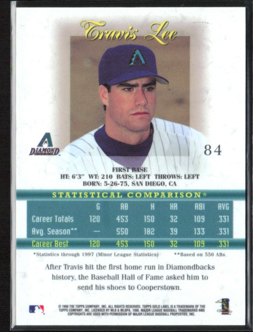 Travis Lee 1998 Topps Gold Label Class 2 #84 Arizona Diamondbacks