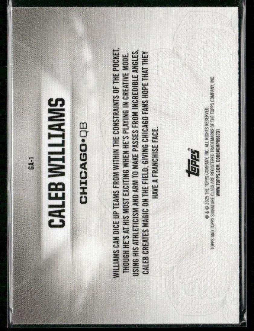 Caleb Williams 2024 Topps Signature Class Gridiron Ambassadors RC #GA-1