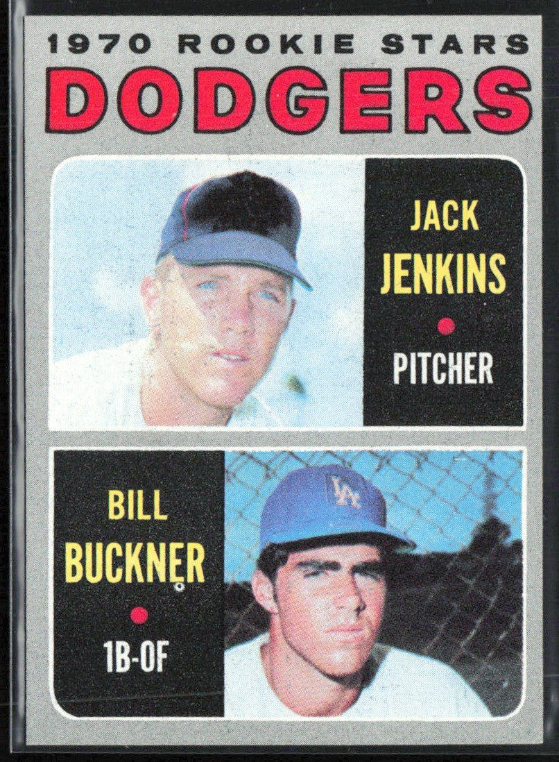 Jack Jenkins Bill Buckner 1970 Topps RC #286 Los Angeles Dodgers