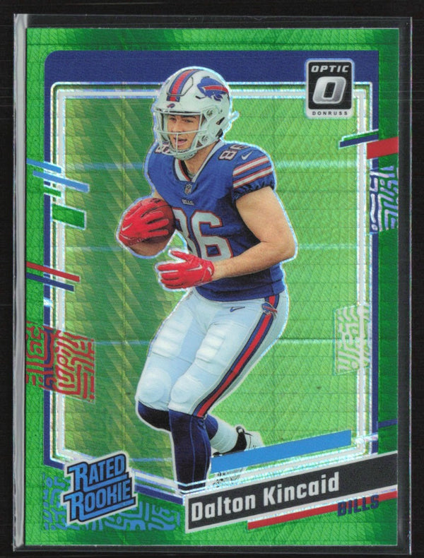 Dalton Kincaid 2023 Donruss Optic Green Hyper RC #211 Buffalo Bills