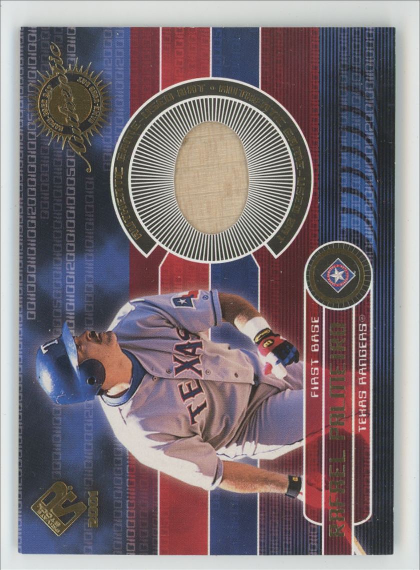 Rafael Palmeiro 2001 Pacific Private Stock Game Gear Bat #175 Texas Rangers