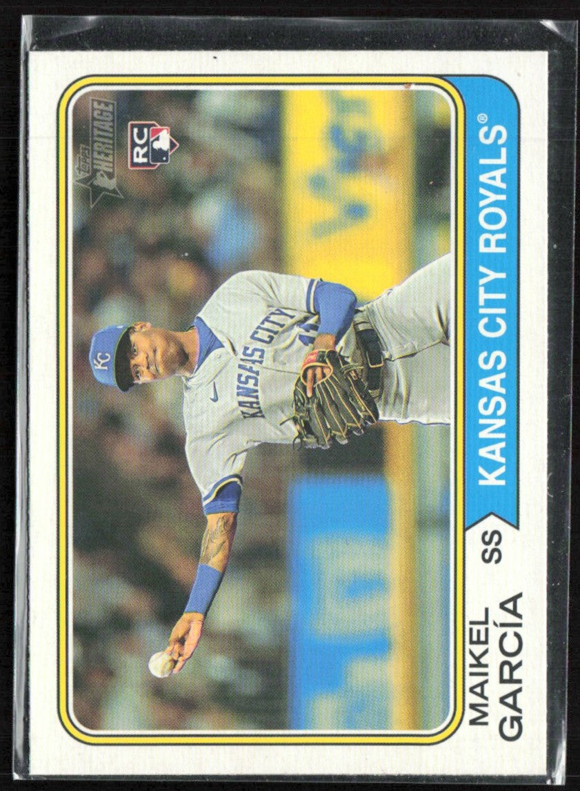 Maikel Garcia 2023 Topps Heritage RC #311 Kansas City Royals
