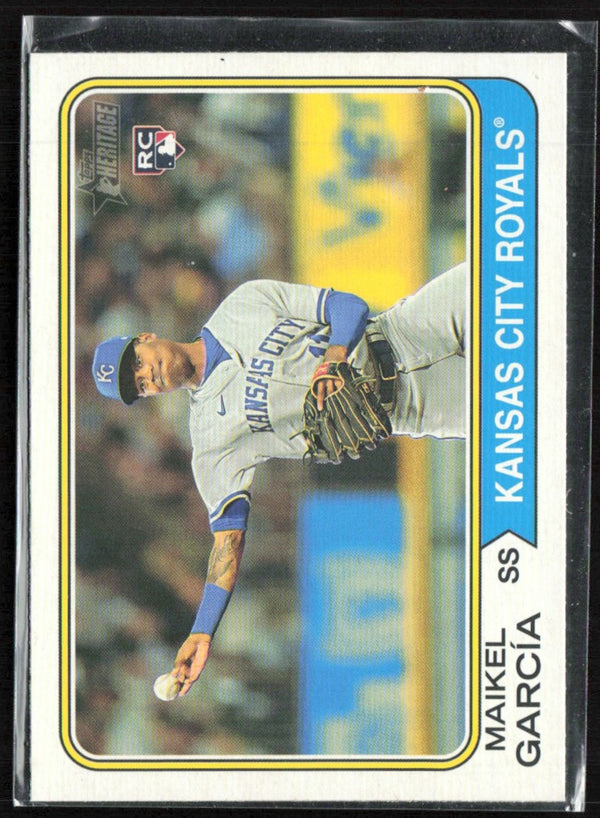Maikel Garcia 2023 Topps Heritage RC #311 Kansas City Royals
