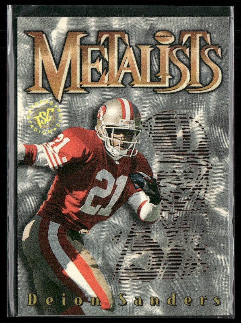 Deion Sanders 1995 Topps Stadium Club Metalists #M6 San Francisco 49ers