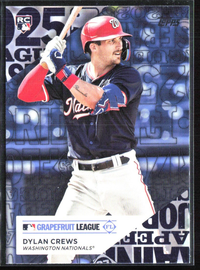 Dylan Crews 2025 Topps Training Grounds RC #TG-20 Washington Nationals