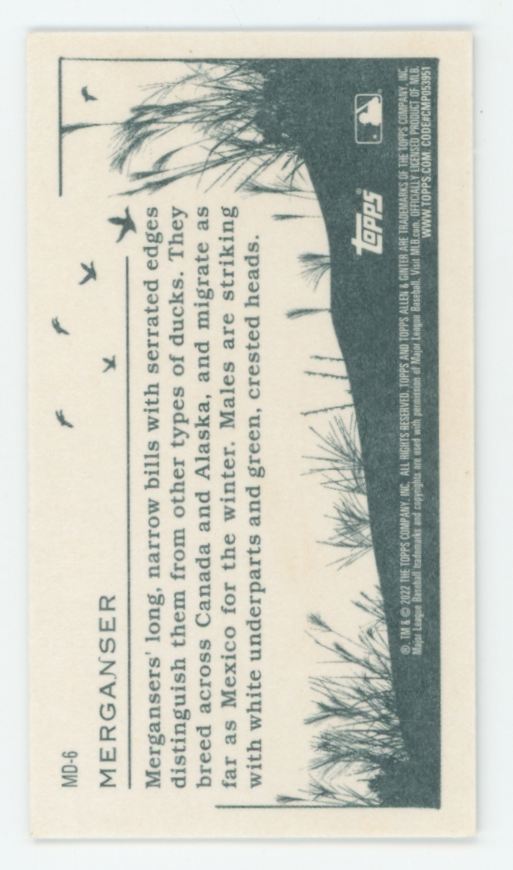 Merganser 2022 Topps Allen & Ginter Mini Ducks #MD-6