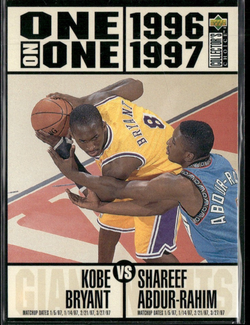 Kobe Bryant/Shareef Abdur-Rahim 1996 Upper Deck Collectors Choice One on One