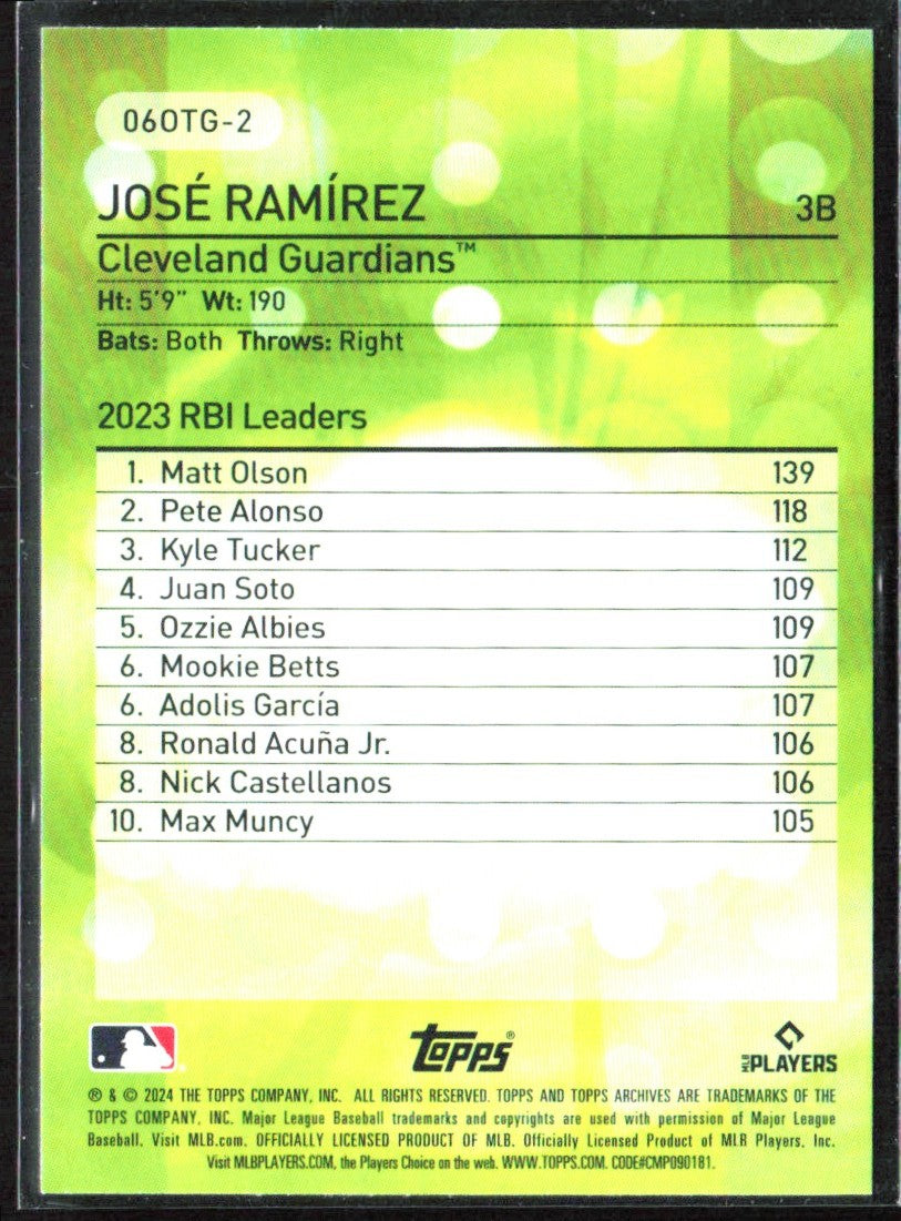 Jose Ramirez 2024 Topps Archives 2006 Own the Game #06OTG-2 Cleveland Guardians