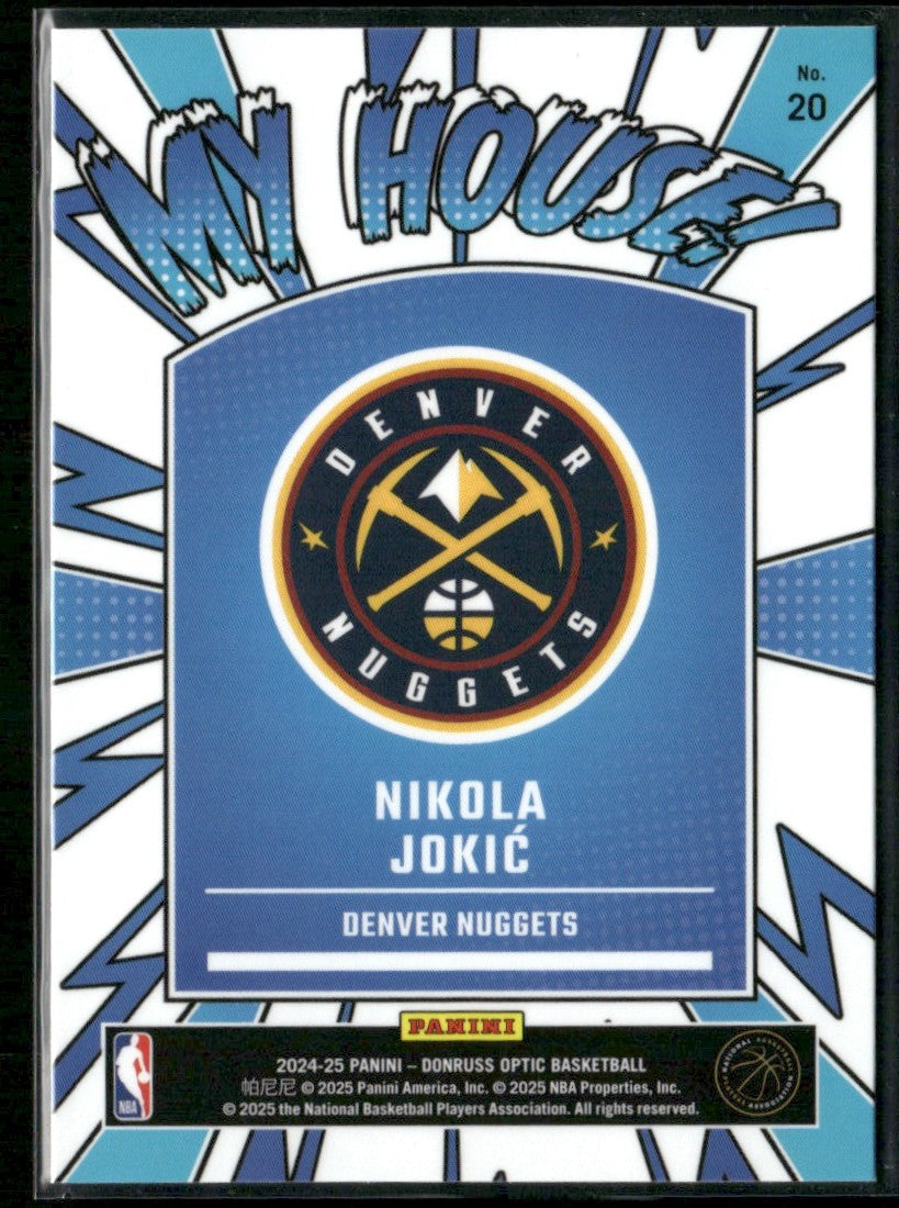Nikola Jokic 2024 Donruss Optic My House #20 Denver Nuggets