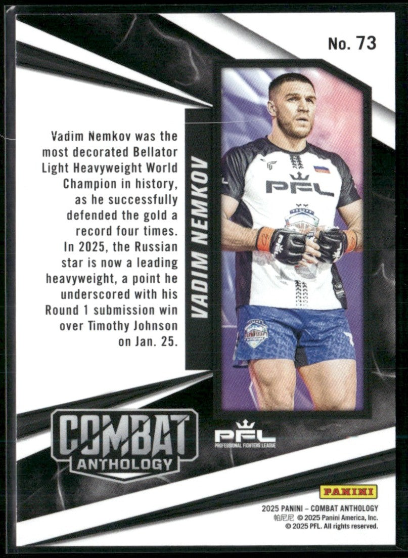 Vadim Nemkov 2025 Panini Combat Anthology Red /199 #73