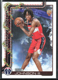 Tre Johnson III 2025 Topps Holiday RC #H166 Washington Wizards