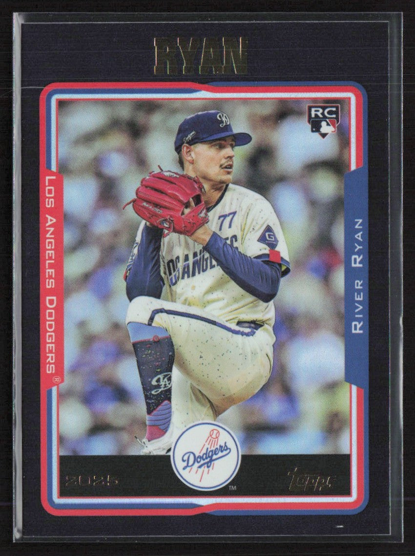 River Ryan 2025 Topps Archives 2005 Black Foilboard RC #210 Los Angeles Dodgers